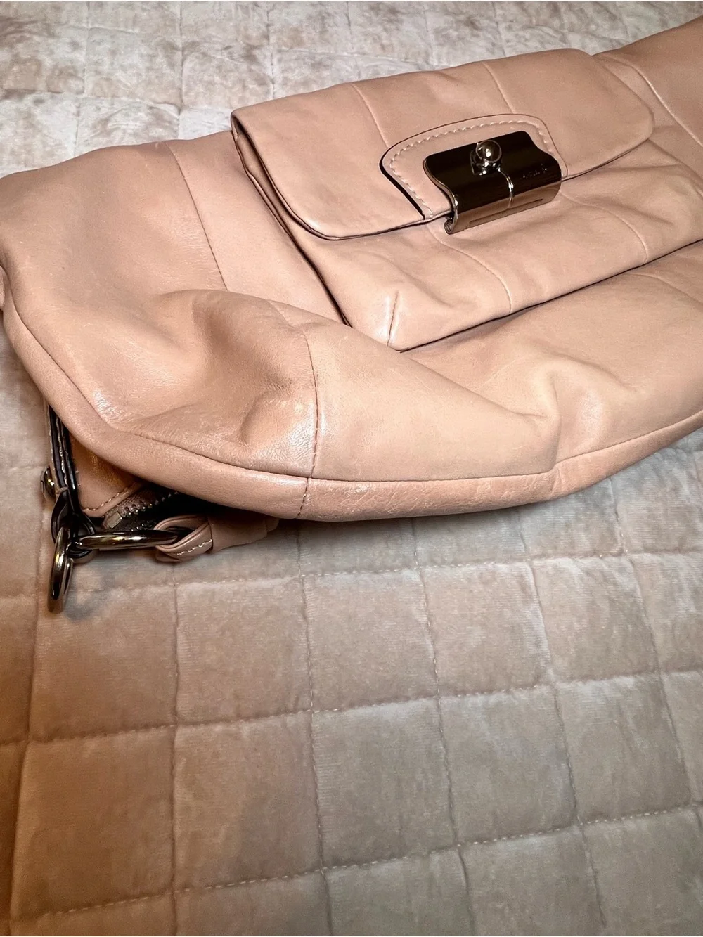 COACH Kristin Large Leather Slouch Hobo Convertible Crossbody Bag 14769